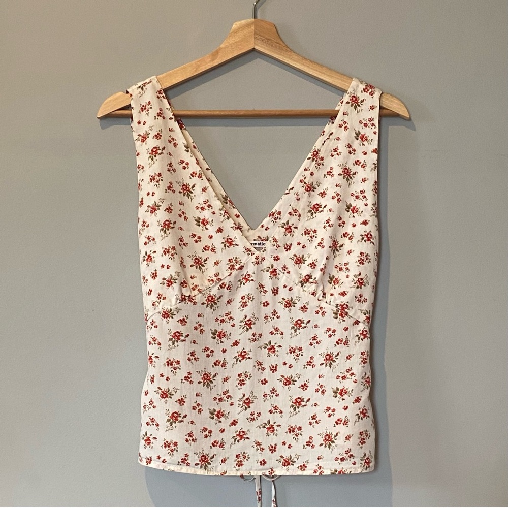 Reformation floral tank top small